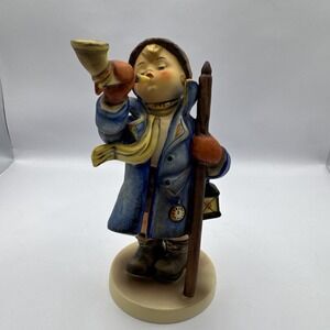 Hummel 15/I Hear Ye, Hear Ye 6" Tall TMK6 Boy With Lantern & Axe Blowing Horn‎